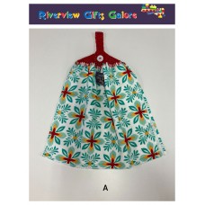 Crochet Top Hand Towel / Tea Towel - Green Mosaics Crochet Top Hand Towel / Tea Towel - Green Mosaics